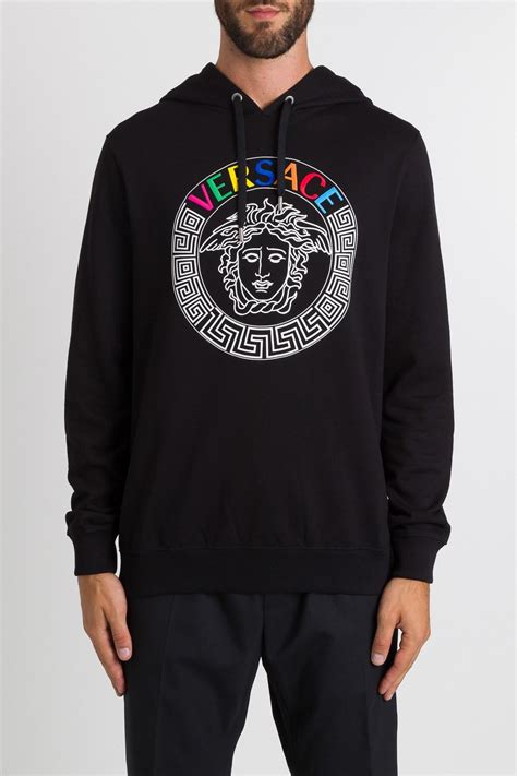 versace logo medusa hoodie|versace medusa embroidered polo.